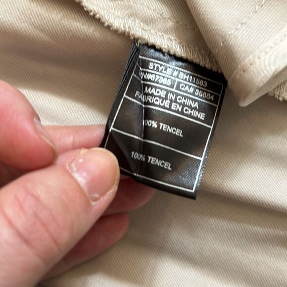 NORDSTROM BB DAKOTA HALLET DRAPE FRONT VEST TENCEL BONE TAN SIZE SMALL - Picture 11 of 11